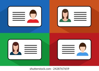 Id card background. Authorisation document required. Business card isolated. Membership card illustration. Pesel number office. Identity card with photo. Document with name. - Powered by Shutterstock