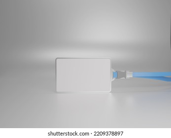 ID Card Holder Mockup 3d Rendering With White Background 