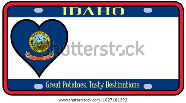 Idaho license\
plate