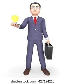 Idea Character Meaning Power Source And Creativity 3d Rendering