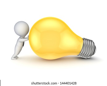 Idea concept.Isolated on white.3d rendered.