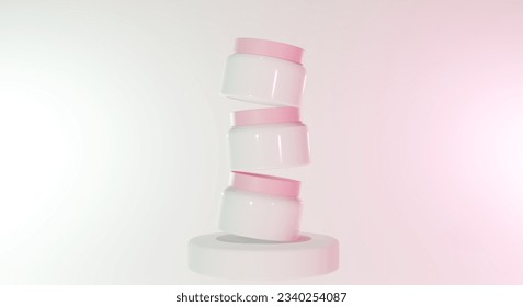 idea cream package background pink concept mockup  - Shutterstock ID 2340254087