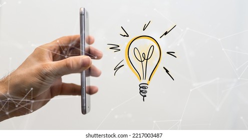 idea lamp concept in hand
