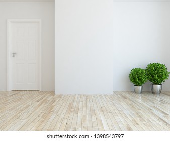 Idea White Empty Scandinavian Room Interior Stock Illustration ...