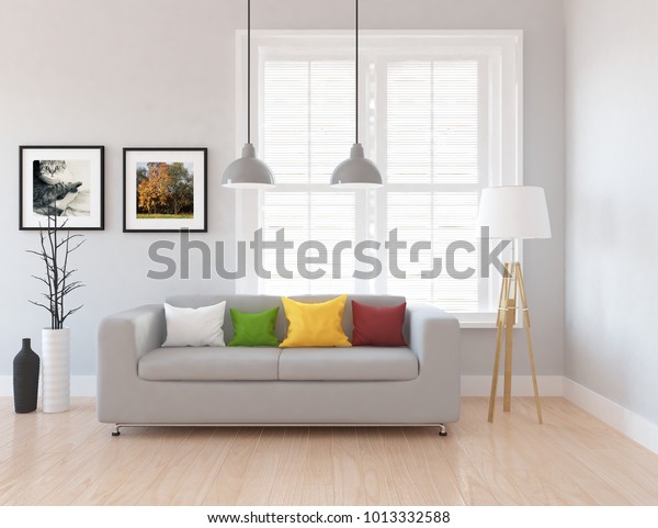 Idea White Scandinavian Living Room Interior