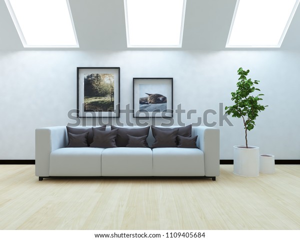 Idea White Scandinavian Living Room Interior