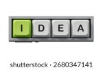 Idea.3D illustration of Computer keyboard keys.close up of Computer keyboard keys,3D rendering on Green Screen for footage and clipping path.