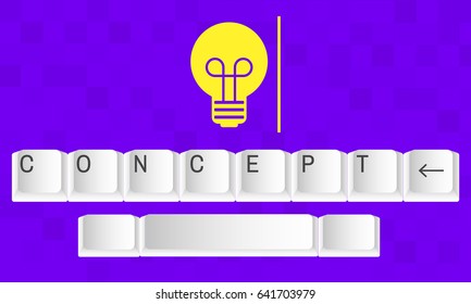 Ideas Light Bulb Think Create Graphic Word