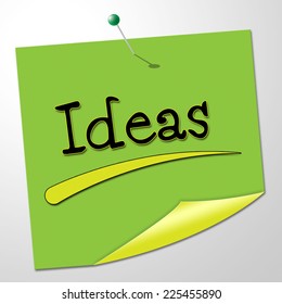 Ideas Note Representing Creativity Contact And Messages