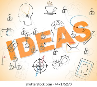 Ideas Word Representing Thoughts Creative And Planning