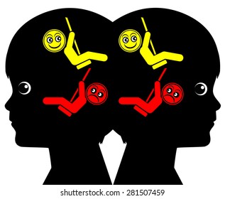 singer twins black and white clipart