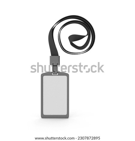 Identification card or empty name tag mock up