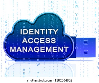 Identity Access Management Fingerprint Entry 3d Rendering Shows Login Access Iam Protection With Secure System Verification