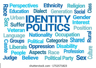 Identity Politics Word Cloud On White Background