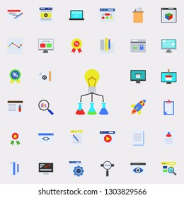 ideological management colored icon. Programming sticker icons universal set for web and mobile