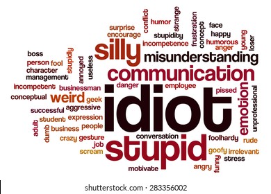 Idiot Word Cloud