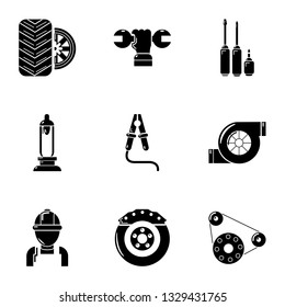 Ignition Timing Icons Set. Simple Set Of 9 Ignition Timing Icons For Web Isolated On White Background