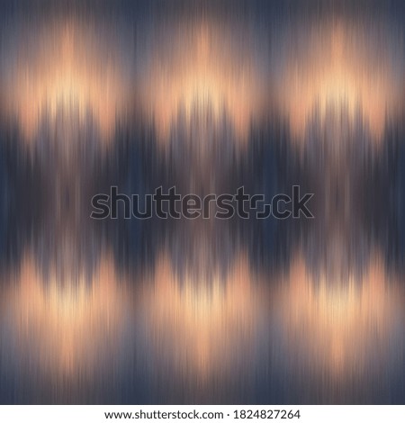 Ikat Abstract Blur Seamless Pattern Ethnic Swatch. High quality illustration. Smudged boho traditional ikat thread design. Fuzzy abstract blobs.