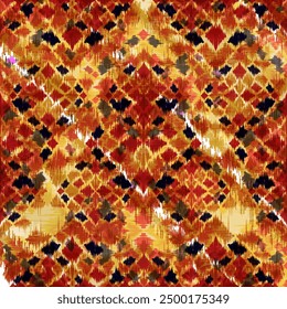 Ikat ethnic traditional orientation tribal seamless pattern for print. Textile patterns Moroccan, Batik, Indian, Motif, Boho, Damask, folk. Textile patterns for print, clothing, scarf. Ajrakh pattern. - Powered by Shutterstock