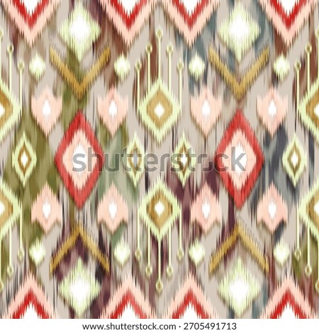 ikat modification digital printable for fabric