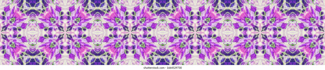 Ikat Pattern. Abstract Batik Design. Pink and Blue Seamless Texture. Repeat Tie Dye Rapport. Ethnic Turkish Motif. Ikat CraftHand Made Pattern.