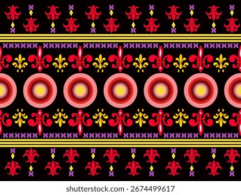 Ikat pattern art deco geometric samles