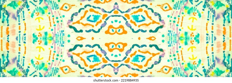 Ikat Pattern Watercolor. Orange Seamless Pattern Thai. Orange Ikat Borders. Geometric Pillow. White Background. Orange Kimono Print. Watercolor Background Brush.