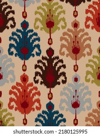 Ikat Printing Textile Pattern Wallpaper