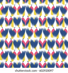 Ikat Seamless Pattern Design for Fabric. - Shutterstock ID 602920097