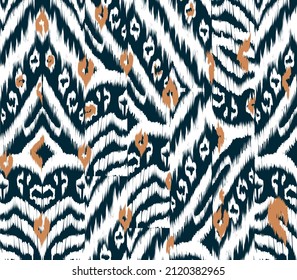 Ikat seamless pattern,Mix,Beautiful,Water color style,black,white,gold,Ethnic Design for wallpaper,THAILAND,ASIAN,Handmade textile