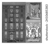 Illuminatia of the house of Mr. J.A. Scholten van Aschat in Amsterdam, 1766, Noach van der Meer (II), 1774 - 1776 The illuminati and decorations applied behind the windows.
