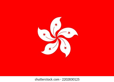 Illustrated Design About Hongkong Flag.