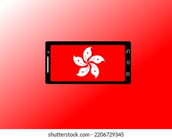 Illustrated Design About Hongkong Flag.