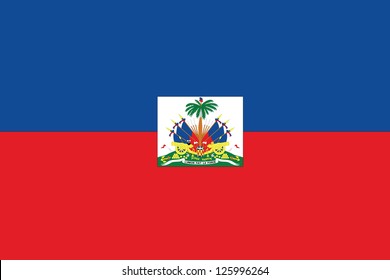 An Illustrated Drawing of the flag of Haiti