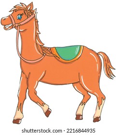 Illustrated Jpg Of Pony Isolated