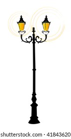 Beautiful Vintage Street Lamp Post Lantern Stock Photo 1323752969 ...