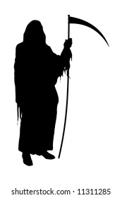 Illustrated Silhouette Of The Grim Reaper