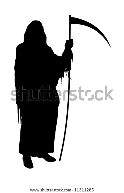 Illustrated Silhouette Grim Reaper Stock Illustration 11311285