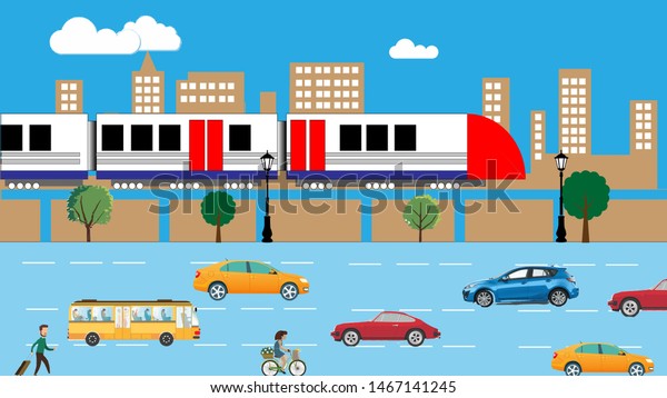 illustrated version of metro\
train