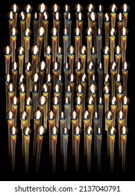 
Illustration Of 100 Candles In The Dark