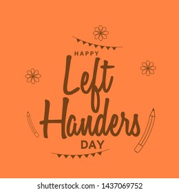 Illustration Of 13 August International Left Handers Day. - Powered by Shutterstock