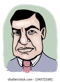 Illustration Of Rubén Darío. 