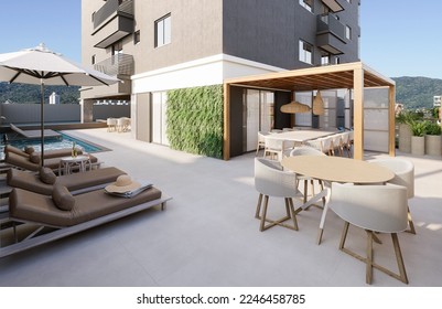 Illustration 3D architecture rendering 3D representation 3D