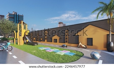 Illustration 3D architecture rendering 3D representation 3D