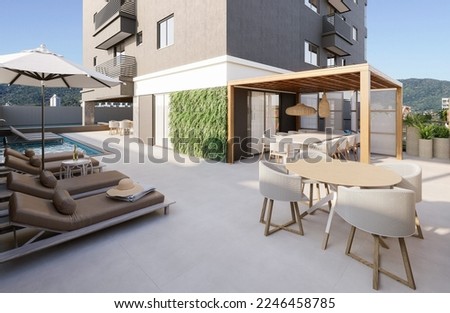Illustration 3D architecture rendering 3D representation 3D