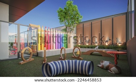 Illustration 3D architecture rendering 3D representation 3D