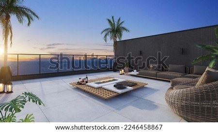 Illustration 3D architecture rendering 3D representation 3D