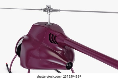 Illustration 3D Render Generic Light Helicopter for Private and Business Transport