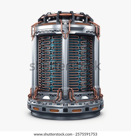 Illustration 3D Render Reactor Gen Sci-Fi Biohazard Radioactive Generator