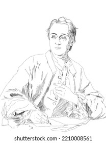 Illustration About The French Revolutionary And Intellectual Denis Diderot